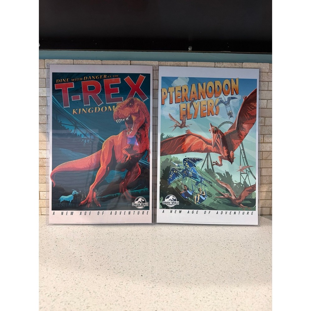 Universal Studios Jurassic Park Flyers Poster bundle